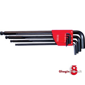 SERIE DI 9 PZ. ART. 913 GF DA MM 1,5 - 2 - 2,5 - 3 - 4 - 5 - 6 - 8 - 10 913GFA SERIE CHIAVIxESAG.INT. allen head screw wrenches sets Prod. SCU