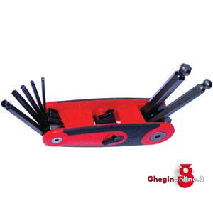 SERIE 7 CHIAVI PER ESAGONI INTERNI SABBIATE MM 2,5-3-4-5-6- 8-10 913GL SERIE CHIAVIxESAG.INT. allen head screw wrenches sets Prod. SCU