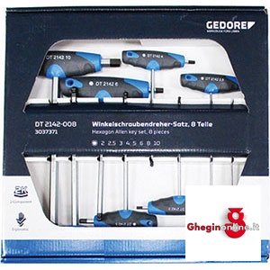 CHIAVI PER ESAGONI INTERNI IN SERIE 913GVP CH.xVITI ESAG.SR. allen head screw wrenches sets Orig. Gedore