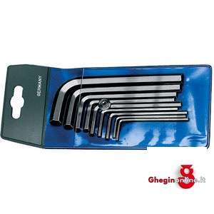 SERIE DI 11 PZ. ART. 914 DA MM 1,5 - 2 - 2,5 - 3 - 4 - 5 - 5,5 - 6 - 7 - 8 - 10 914GC 11 SERIE CHIAVIxESAG.INT. allen head screw wrenches sets Prod. SCU