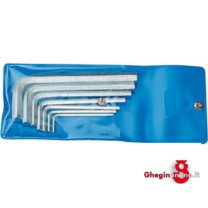SERIE DI 7 PZ. ART. 914 G DA MM 2 - 2,5 - 3 - 4 - 5 - 6 - 8 914GD 7 SERIE CHIAVIxESAG.INT. allen head screw wrenches sets Orig. Gedore