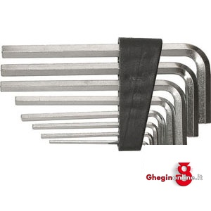 SERIE DI 8 PZ. ART. 914 DA MM 1,5 - 2 - 2,5 - 3 - 4 - 5 - 5,5 - 6 914GF 70 SERIE CHIAVIxESAG.INT. allen head screw wrenches sets Prod. SCU