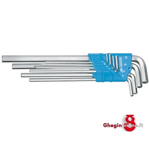 SERIE DI 8 PZ. ART. 914 GB DA MM 2 - 2,5 - 3 - 4 - 5 - 6 - 8 - 10 914GH 3 SERIE CHIAVIxESAG.INT. allen head screw wrenches sets Orig. Gedore