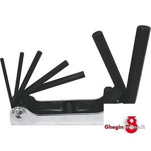 SERIE 7 CHIAVI PER ESAGONI INTERNI MM 2,5-3-4-5-6-8-10 914GMT SERIE CHIAVIxESAG.INT. allen head screw wrenches sets Prod. SCU