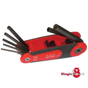 SERIE DI 7 LAME BRUNITE DA MM 2,5 - 3 - 4 - 5 - 6 - 8 - 10. 914GT SERIE CHIAVIxESAG.INT. allen head screw wrenches sets Prod. SCU