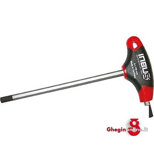 CHIAVI PER ESAGONI INTERNI TIPO A 2 TESTE; IMPUGNATURA A "T" 915GC 10 CHIAVI x ESAGONI INT. allen head screw wrenches Prod. SCU