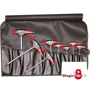 SERIE DI 8 CHIAVI ART. 915 GC DA MM 2 - 2,5 - 3 - 4 - 5 - 6 - 8 - 10 915GEL CH.xVITI C/POL.INT.SR. allen head screw wrenches sets Prod. SCU