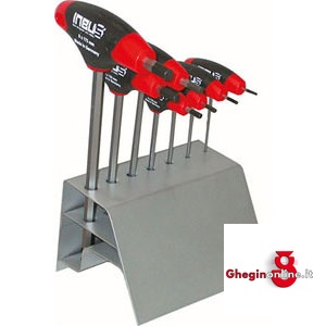 SERIE DI 7 CHIAVI ART. 915 GC DA MM 2 - 2,5 - 3 - 4 - 5 - 6 - 8 915GEP CH.xVITI C/POL.INT.SR. allen head screw wrenches sets Prod. SCU
