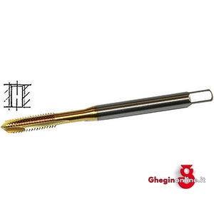 MASCHI MACCHINA ISO-DIN13 (DIN371) METRICO GROSSO M TOLLERANZA 6H HSS-E-TIN IMBOCCO CORRETTO FORI PASSANTI 9174G 10 MASCHI DX x MACC. 'M' machine taps Orig. Völkel
