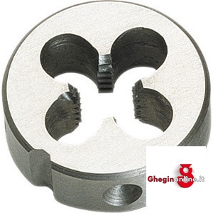 FILIERE TONDE FILETTATURA METRICA ISO, CONF. DIN 13 - METRICO GROSSO M - TOLLERANZA 6G HSS, IMBOCCO NORMALE 9350G 52 FILIERE DX TONDE 'M' round dies Orig. Völkel