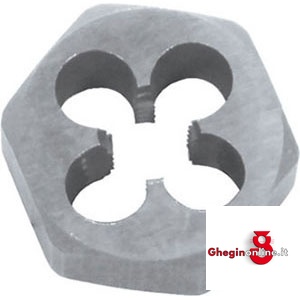 FILIERE ESAGONALI FILETTATURA METRICA ISO, CONF. DIN 13 - METRICO GROSSO M - TOLLERANZA 6G HSS, IMBOCCO NORMALE 9376G 30 FILIERE DX ESAG. 'M' hexagon dies Orig. Völkel