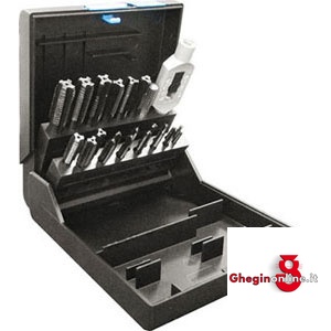 UTENSILI PER FILETTARE IN ASSORTIMENTO MASCHI A MANO HSSE VAP IN CASSETTA PER FILETTARE DA M 3 A M 12 9385B ASS. MASCHI M HSSE VAP complete taps and dies sets Orig. Völkel
