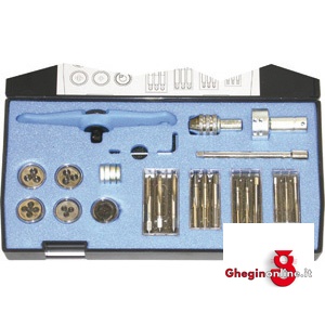 UTENSILI PER FILETTARE IN ASSORTIMENTO IN CASSETTA PER FILETTARE DA M 3 A M 6 9387G ASSORT. x FILETTARE complete taps and dies sets Orig. Gedore