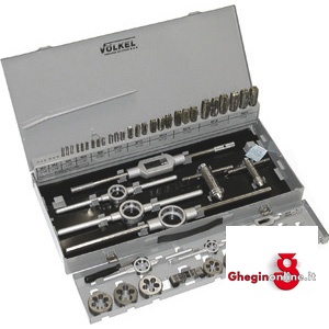 UTENSILI PER FILETTARE IN ASSORTIMENTO IN CASSETTA PER FILETTARE DA M 5 A M 20 9390G ASSORT. x FILETTARE complete taps and dies sets Orig. Völkel