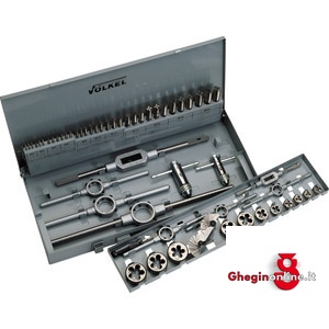 UTENSILI PER FILETTARE IN ASSORTIMENTO IN CASSETTA PER FILETTARE DA M 3 A M 20 9392G ASSORT. x FILETTARE complete taps and dies sets Orig. Völkel