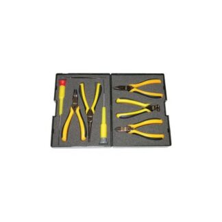 ASSORTIMENTO PER ELETTRONICA E MECCANICA FINE COMPOSTO DA 2 PINZE,2 TRONCHESI,1 PINZETTA E 2 GIRAVITI 93G ASS.PINZExEL.MECC.FINE pliers for electronics and fine mechanics Prod. SCU