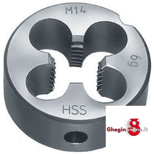 FILIERE TONDE USO DESTRO FILETTATURA METRICA - PASSO GROSSO M DIN 223 9406GA 30 FILIERE TONDE 'M' HSS dies Prod. SCU