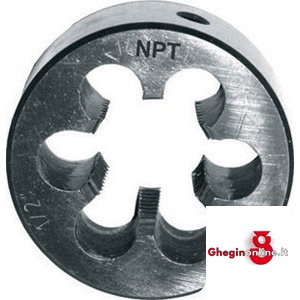 FILIERE TONDE USO DESTRO FILETTATURA CONICA AMERICANA NPT DIN 223 9406GV 1/2 FILIERE TONDE NPT HSS dies Prod. SCU