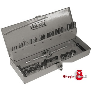 ASSORTIMENTI IN CASSETTA PER FILETTARE DA M3 A M12 9408GH ASSORT. x FILETTARE complete taps and dies sets Orig. Völkel