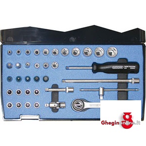CHIAVI A BUSSOLA IN SERIE CONTENUTO 36 UTENSILI 941GF SR. CH. A BUSSOLA 1/4 sockets sets Orig. Gedore