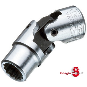 CHIAVI A BUSSOLA ATT. 1/4 DIN 3120 - ISO 1174 TIPO SNODATO CON POLIGONO INTERNO 941RAP 13 CH.BUSS.POLIG.ATT.1/4 sockets Orig. Gedore