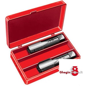 SERIE MASCHI A MANO FILETTATURA PASSO GAS CILINDRICO PER FILETTARE TUBI 2 PZ. 9424 1 SR.MASCHI/MANO GAS chrome steel taps and dies Prod. SCU