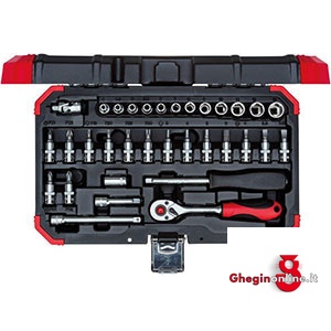 CHIAVI A BUSSOLA IN SERIE CONTENUTO 33 UTENSILI 945GP SR. CH. A BUSSOLA 1/4 sockets sets Orig. Gedore red
