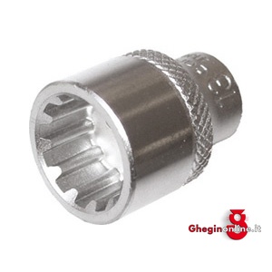 CHIAVI A BUSSOLA ATT. 1/4 DIN 3120 - ISO 1174 CON PROFILO MULTIPLO 946GAF 4 CH.BUSS.MULTI.ATT.1/4 sockets Orig. Carolus