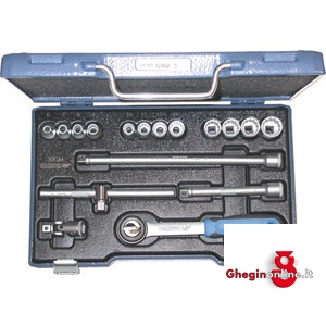 CHIAVI A BUSSOLA IN SERIE CONTENUTO 17 UTENSILI 950GF SR. CH. A BUSSOLA 3/8 sockets sets Orig. Gedore
