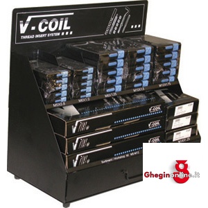 CORREDI MONODIMENSIONALI E ASSORTIMENTI MULTIDIMENSIONALI DI INSERTI FILETTATI IN SUPPORTO VENDITA 9510G SUPPORTI VENDITA FIL.M thread inserts in stainless steel Orig. V-Coil