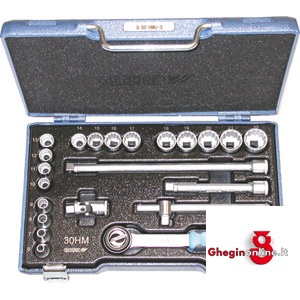CHIAVI A BUSSOLA IN SERIE CONTENUTO 22 UTENSILI 951G SR. CH. A BUSSOLA 3/8 sockets sets Orig. Gedore