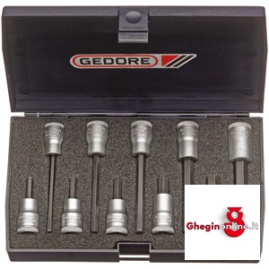 CHIAVI A BUSSOLA IN SERIE CONTENUTO 10 UTENSILI 952L SR. CH. A BUSSOLA 3/8 sockets sets Orig. Gedore