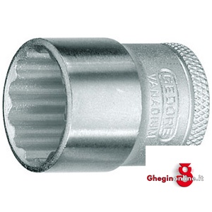 CHIAVI A BUSSOLA ATT. 3/8 DIN 3120 - ISO 1174 CON POLIGONO INTERNO; LUNGH. MM 28 952RB 1 CH.BUSS.POLIG.ATT.3/8 sockets Orig. Gedore