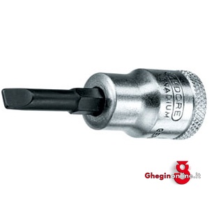 CHIAVI A BUSSOLA ATT. 3/8 DIN 3120 - ISO 1174 TIPO A giravitE TAGLIO DIRITTO; LUNGH. MM 55 952RN 12 BUSSOLE MASCH.ATT.3/8 sockets Orig. Gedore