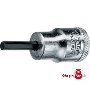 CHIAVI A BUSSOLA ATT. 3/8 DIN 3120 - ISO 1174 CON ESAGONO ESTERNO; LUNGH. MM 47 952RT 3/8 BUSSOLE MASCH.ATT.3/8 sockets Orig. Gedore