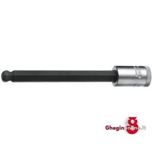 CHIAVI A BUSSOLA ATT. 3/8 DIN 3120 - ISO 1174 CON ESAGONO ESTERNO A SFERA; LUNGH. MM 134 952RTS 10 BUSSOLE MASCH.ATT.3/8 sockets Orig. Gedore