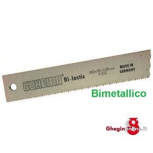 SEGHE PER METALLI USO MACCHINA TIPO CON DENTATURA STANDARD IN ACCIAIO SUPER RAPIDO HSS DMo5 9572G 28D SEGHExMET.USO MACCHINA machine hacksaw blades HSS Orig. Guhema-Bi-lastic