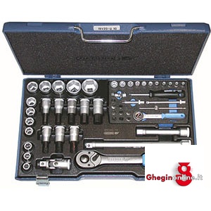 CHIAVI A BUSSOLA IN SERIE CONTENUTO 50 UTENSILI 969GH SR. CH. A BUSS.1/4-1/2 sockets sets Orig. Gedore