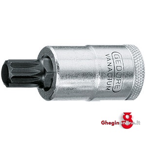 CHIAVI A BUSSOLA ATT. 1/2 DIN 3120 - ISO 1174 CON POLIGONO ESTERNO; LUNGH. MM 55 969RM 14 BUSSOLE MASCH.ATT.1/2 sockets Orig. Gedore