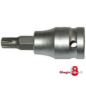 CHIAVI A BUSSOLA ATT. 1/2 DIN 3120 - ISO 1174 CON IMPRONTA RIBE; LUNGH. MM 55 969RQ 16 BUSSOLE MASCH.ATT.1/2 sockets Prod. SCU