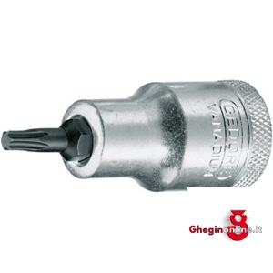 CHIAVI A BUSSOLA ATT. 1/2 DIN 3120 - ISO 1174 CON IMPRONTA ESTERNA TORX; LUNGH. MM 55 969RS 60 BUSSOLE MASCH.ATT.1/2 sockets Orig. Gedore