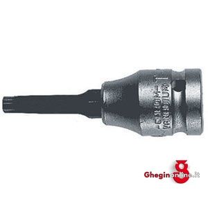 CHIAVI A BUSSOLA LUNGHE ATT. 1/2 DIN 3120 - ISO 1174 CON IMPRONTA ESTERNA TORX E FORO 969RT 5 60 BUSSOLE MASCH.ATT.1/2 sockets Prod. SCU