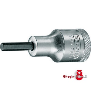 CHIAVI A BUSSOLA ATT. 1/2 DIN 3120 - ISO 1174 CON ESAGONO ESTERNO; LUNGH. MM 60 969RV 5/8 BUSSOLE MASCH.ATT.1/2 sockets Orig. Gedore