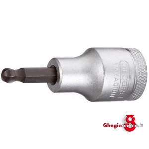 CHIAVI A BUSSOLA ATT. 1/2 DIN 3120 - ISO 1174 TIPO CON ESAGONO A SFERA 969RZ 3 14 BUSSOLE MASCH.ATT.1/2 sockets Orig. Gedore