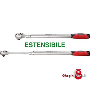 LEVE A CRICCO ATTACCO 1/2 ESTENSIBILE 970VA LEVA A CRICCO ratchets Orig. Gedore red