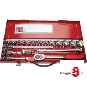 SERIE CHIAVI A BUSSOLA 1/2 971GE SR. CH. A BUSSOLA 1/2 sockets  sets Orig. Gedore red