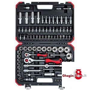 SERIE CHIAVI A BUSSOLA 1/2 971GTE SR. CH. A BUSSOLA 1/2 sockets  sets Orig. Gedore red