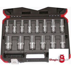 SERIE CHIAVI A BUSSOLA 1/2 971L SR. CH. A BUSSOLA 1/2 sockets  sets Orig. Gedore red