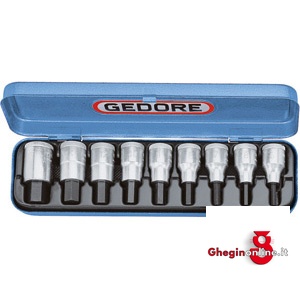 ASSORTIMENTI 9 CHIAVI A BUSSOLA 1/2 ART.969RV IN MILLIMETRI 972GA SR. CH. A BUSSOLA 1/2 sockets sets Orig. Gedore
