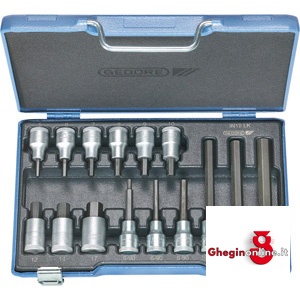 ASSORTIMENTI CHIAVI A BUSSOLA 1/2 PER VITI CON ESAGONO INTERNO 972GC SR. CH. A BUSSOLA 1/2 sockets sets Orig. Gedore